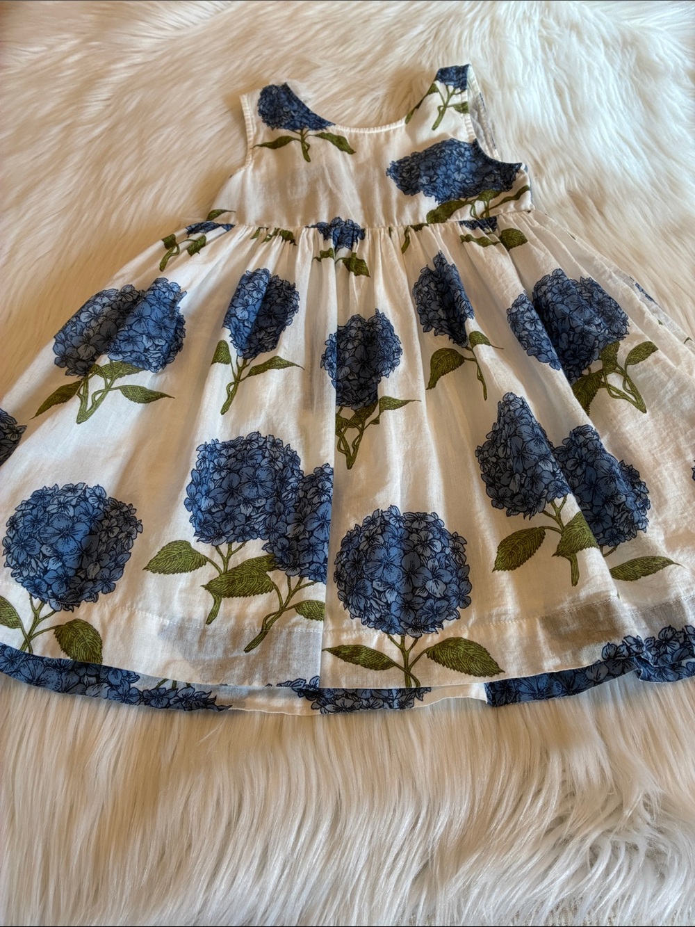 Pink Chicken Girls Blue Hydrangea Dress